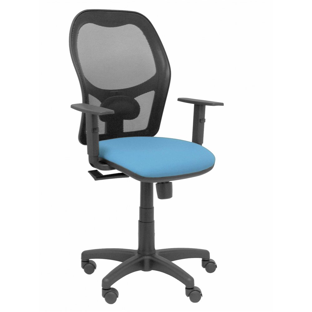 Silla alocén malla negra asiento bali azul cielo brazos regulables