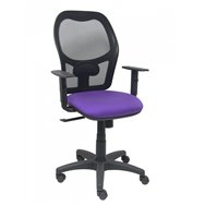 silla alocén malla negra asiento bali lila brazos regulables
