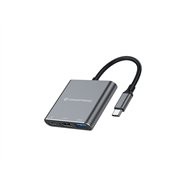 conceptronic donn18g base para portátil y replicador de puertos alámbrico usb 3.2 gen 1 (3.1 gen 1) type-c gris