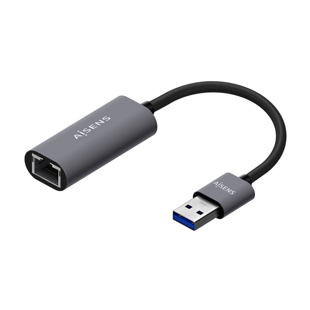 Aisens conversor usb 3.0 a ethernet gigabit 10/100/1000 mbps, gris, 15cm