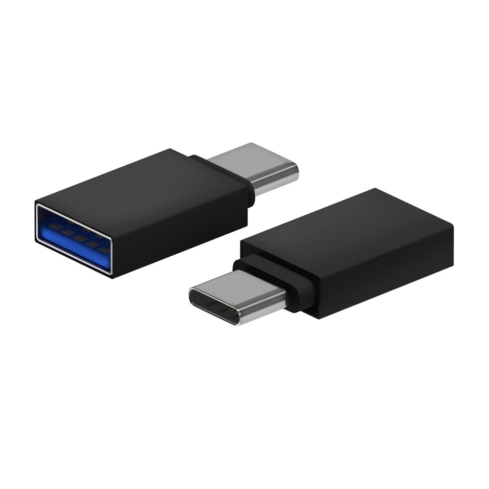 Aisens mini adaptador aluminio usb 3.2 gen1 3a, tipo usb-c/m-a/h, negro