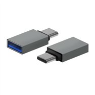 aisens mini adaptador aluminio usb 3.2 gen1 3a, tipo usb-c/m-a/h, gris