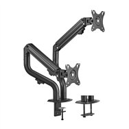 Aisens soporte de mesa eco contrapeso giratorio e inclinable para monitor/tv 8kg (3 pivotes, 2 brazos) de 17-32, negro