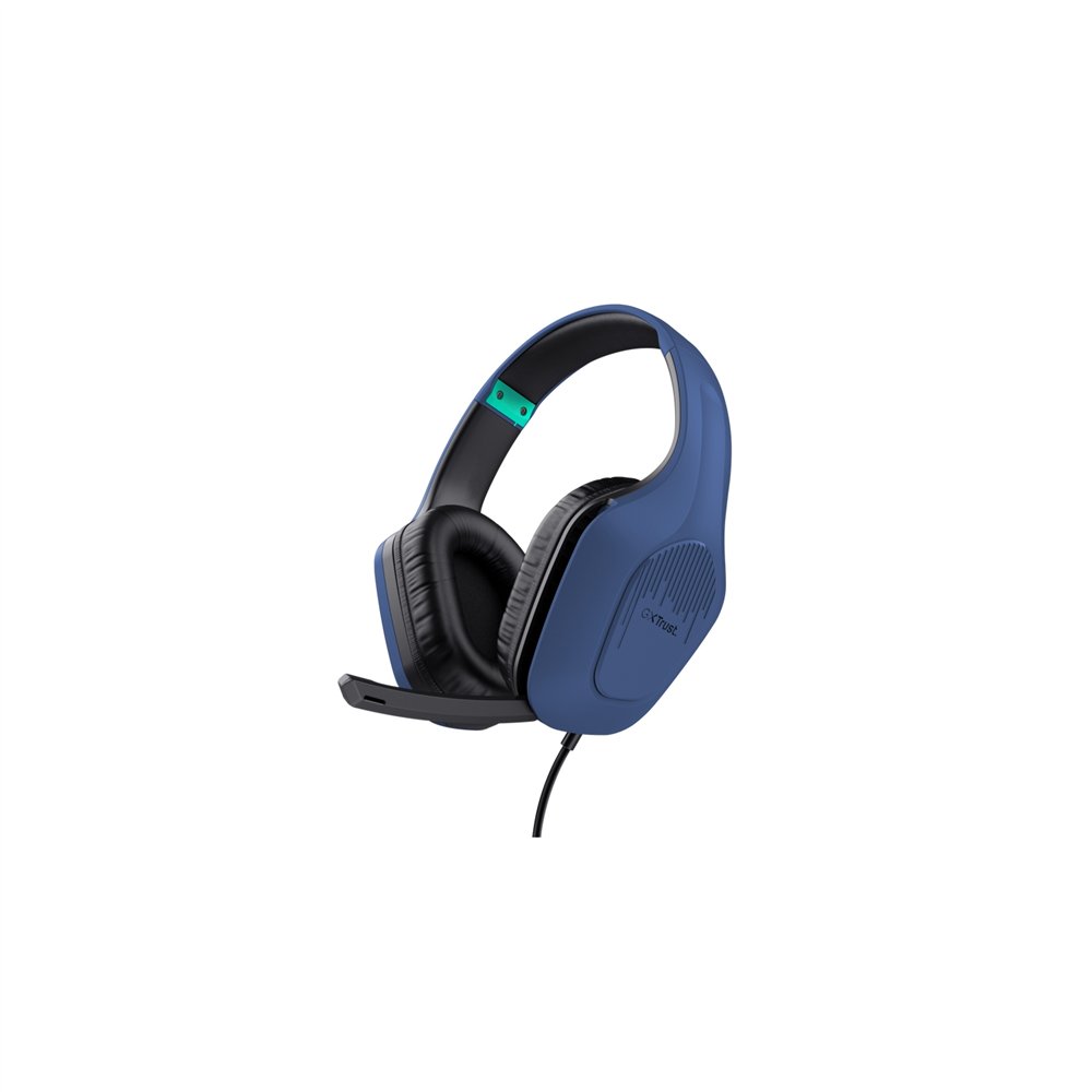 Trust gxt 415b zirox auriculares alã¡mbrico diadema juego azul