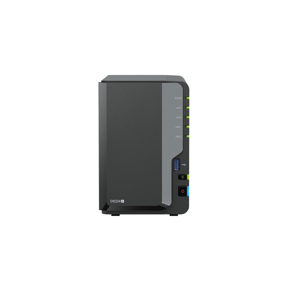 Synology diskstation ds224+ servidor de almacenamiento nas escritorio ethernet negro j4125
