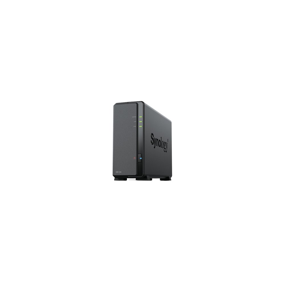 Synology diskstation ds124 servidor de almacenamiento nas escritorio ethernet negro rtd1619b
