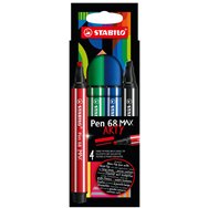stabilo pen 68 max rotulador negro, azul, rojo 4 pieza(s)