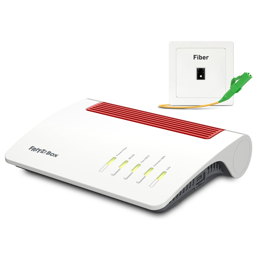 FRITZBox FRITZBox 5590 Fiber XGS-PON router inalámbrico Gigabit Ethernet Doble banda (24 GHz / 5 GHz) Blanco