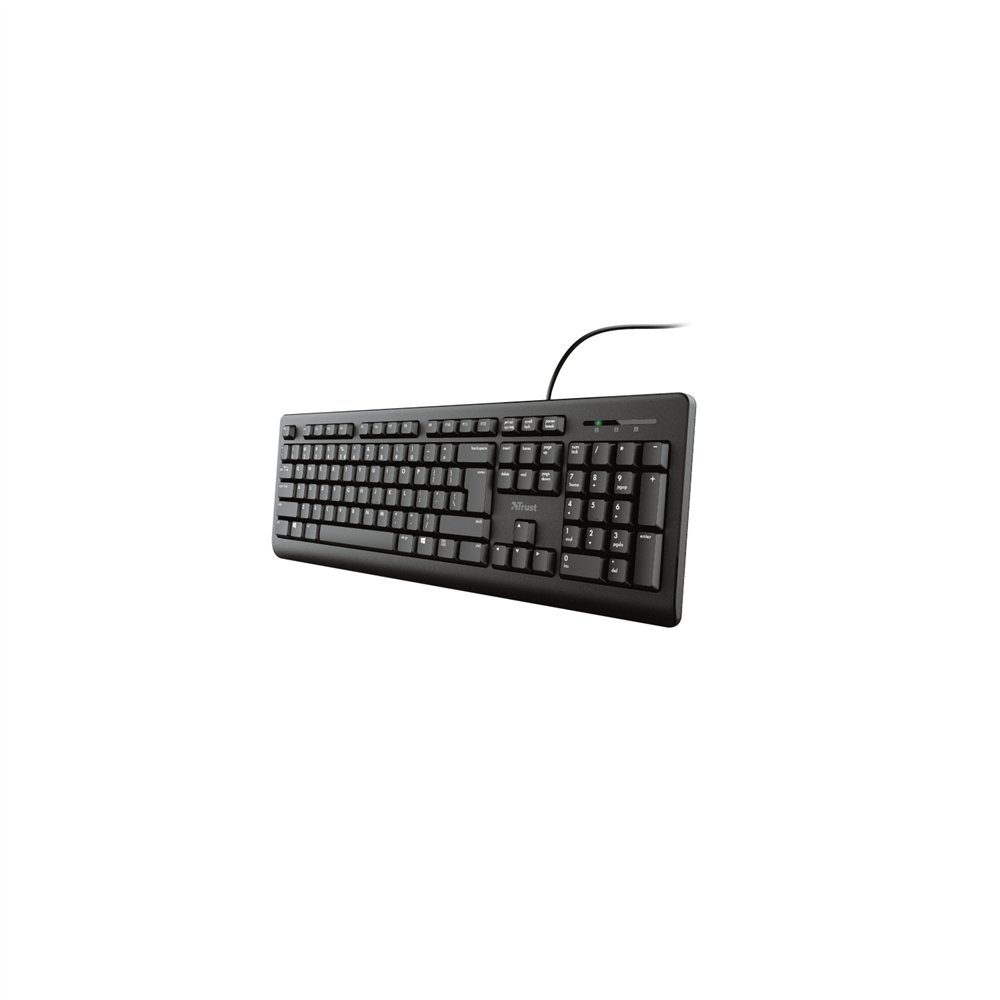 Trust tk-152 teclado usb qwerty español negro