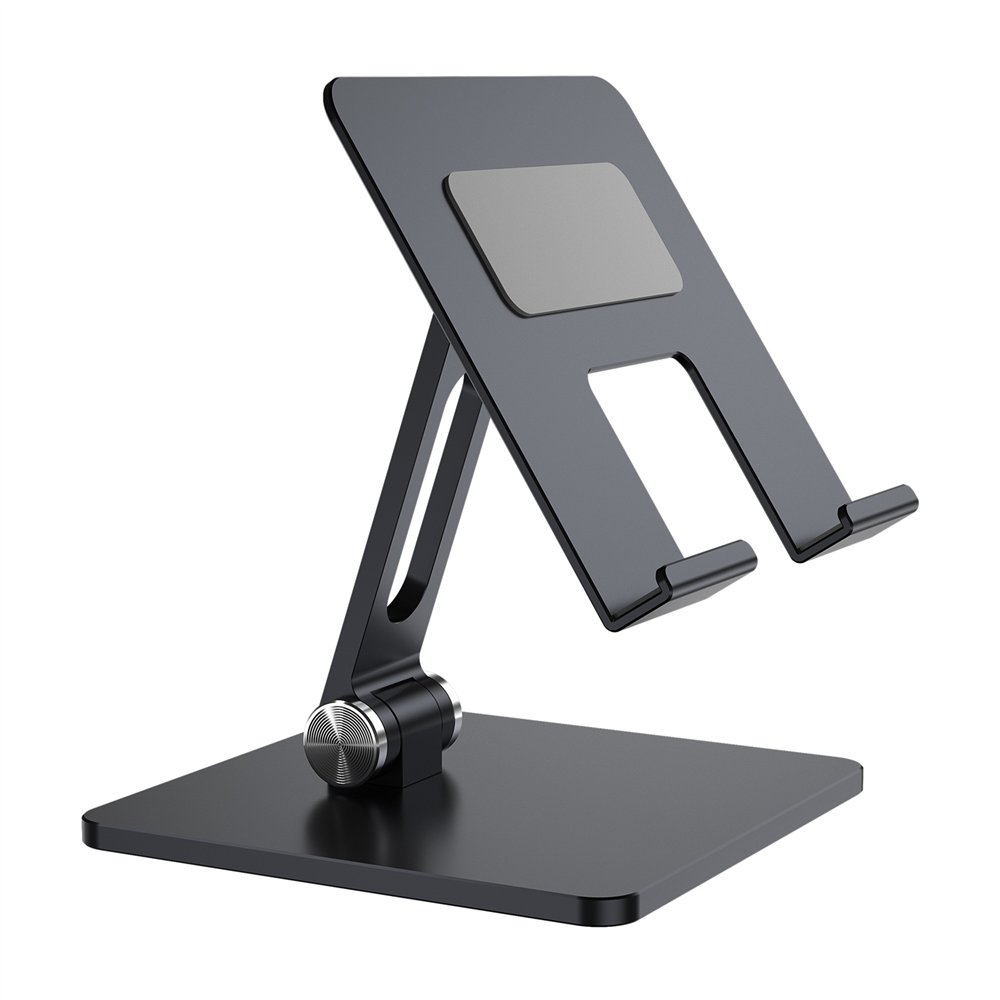 aisens soporte de sobremesa tamaño xxl ajustable (2 pivotes) para movil / tablet, gris