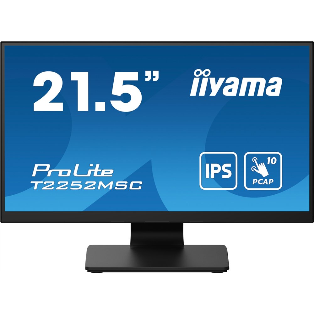 Iiyama prolite t2252msc-b2 pantalla para pc 54,6 cm (21.5") 1920 x 1080 pixeles full hd lcd pantalla táctil negro