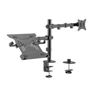 Aisens soporte de mesa giratorio e inclinable para portatil y monitor/tv 9kg de 17-32, negro