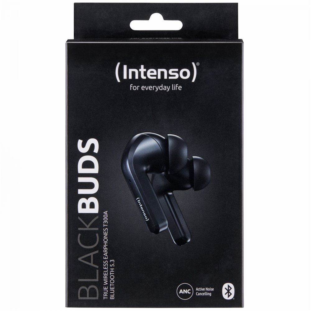 intenso black buds t300a auriculares dentro de oí­do llamadas/música/deporte/uso diario negro