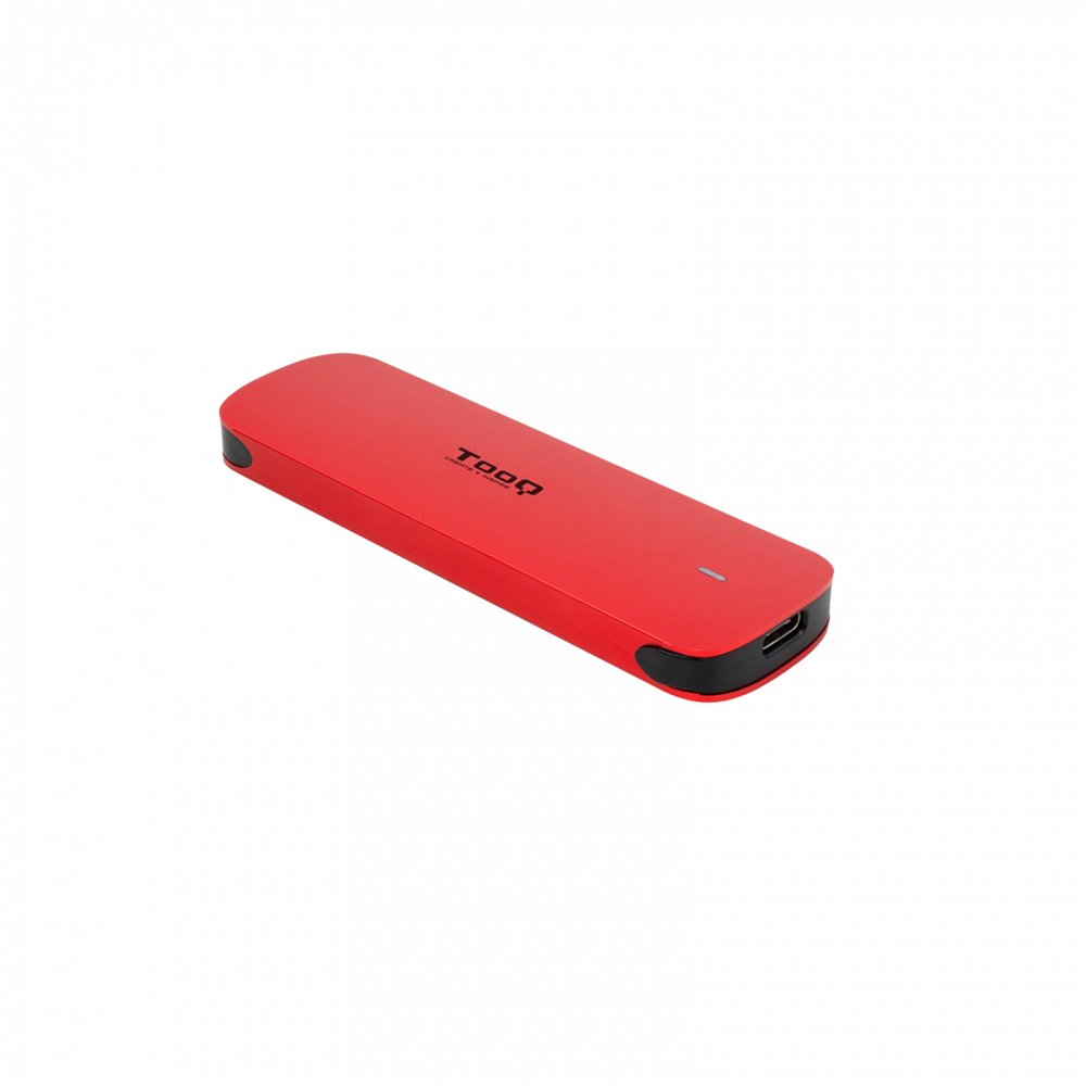 Tooq caja externa para ssd m.2 nvme, rojo