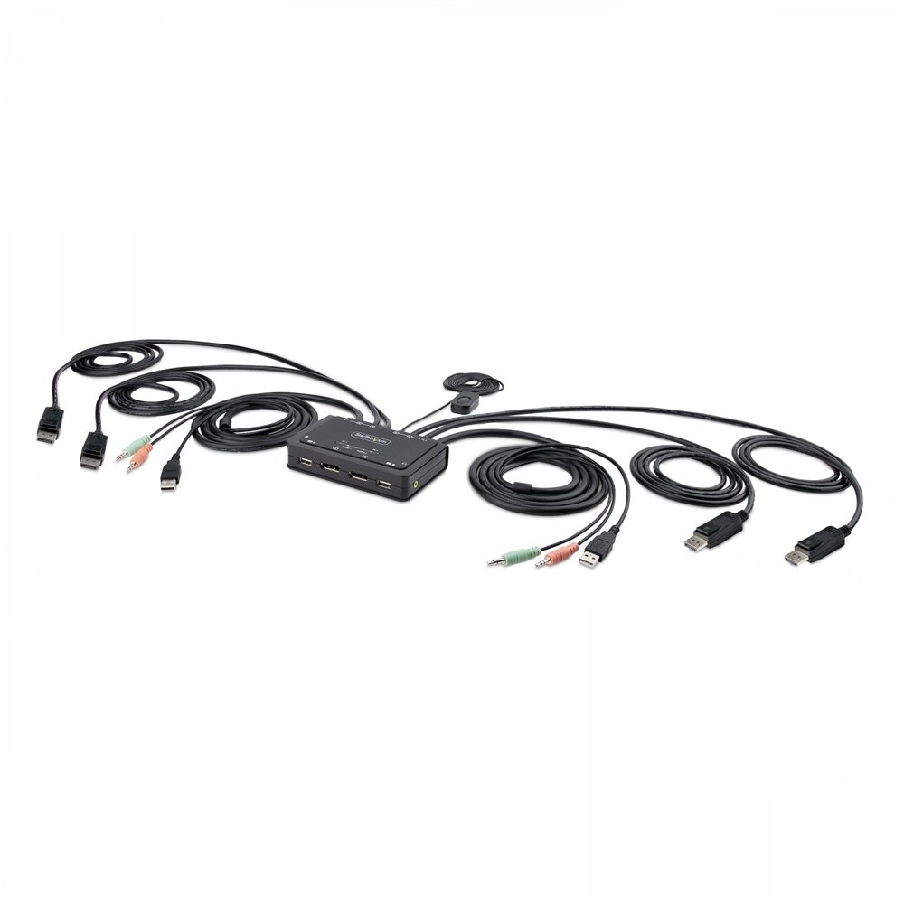 startech.com c2-dd46-ua2-cbl-kvm interruptor kvm negro