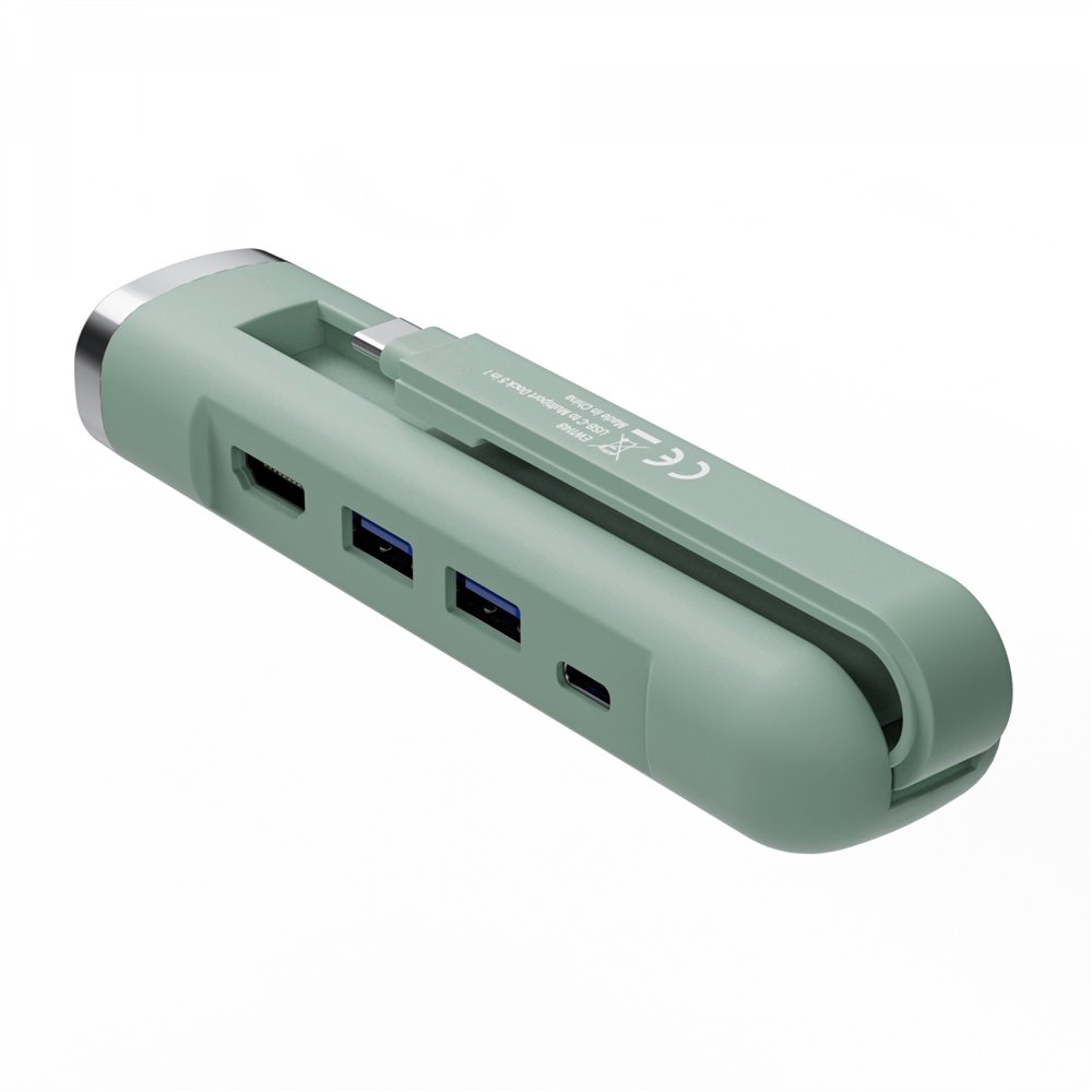 Ewent ew1148 base para portã¡til y replicador de puertos alã¡mbrico usb 3.2 gen 1 (3.1 gen 1) type-c verde