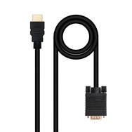 Nanocable cable conversor hdmi a vga, 1.8 m, negro