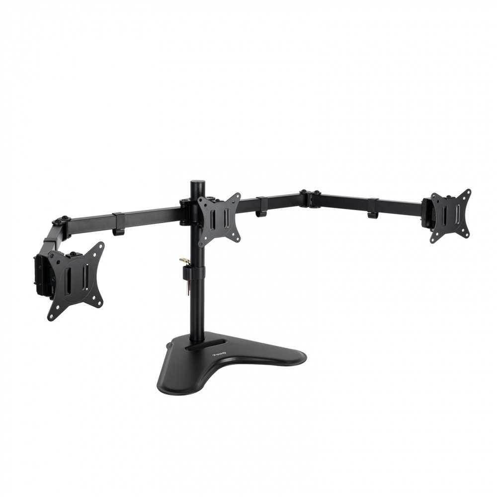 Tooq soporte de mesa para 3 pantallas 17"-27", negro