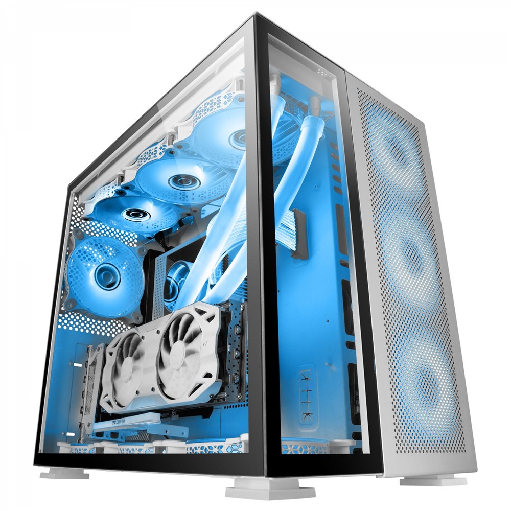 Mars gaming mc-nova torre gaming custom xxl e-atx aluminio aeroespacial doble ventana completa cristal templado estructura doble