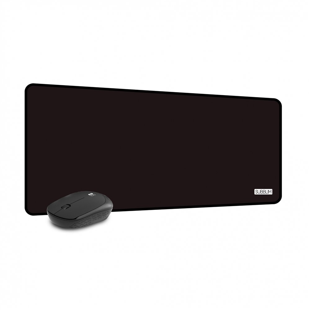 subblim alfombrilla con ratón harmony pack mousepad xl + wireless mouse black