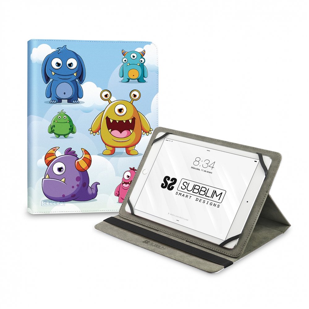 subblim funda tablet universal trendy case monsters 11"