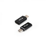 Nanocable adaptador micro usb a usb-c, micro b/m- usb-c/h, negro