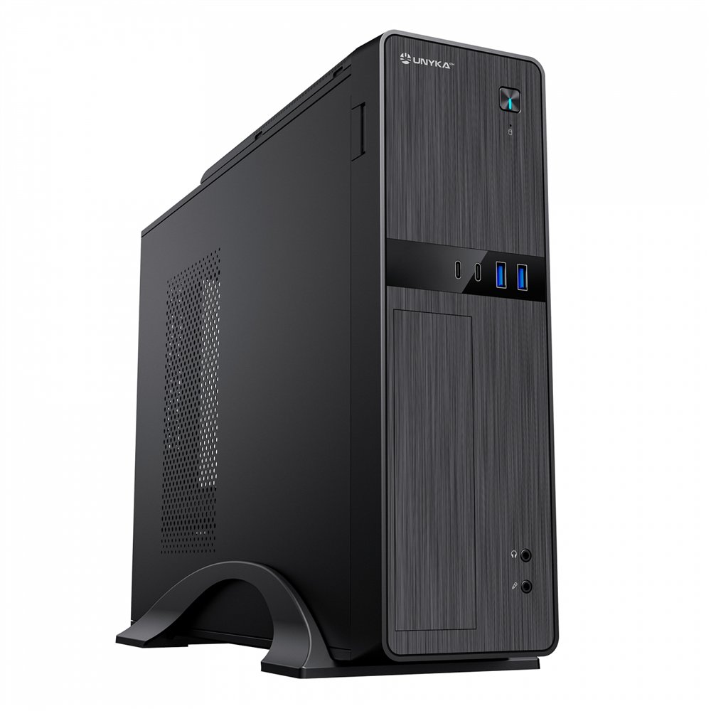 Unykach caja ordenador micro atx uk2011 con fuente de alimentación sfx de 450w incluida, 2 conectores usb 3.0 y 2 conectores typ