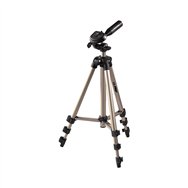 hama trí­pode para cámaras réflex trí­pode extensible aluminio, cabeza 3d, soporte para cámaras de fotos estable, color dorado/n