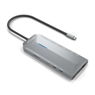 Aisens usb-c dock 12 en 1, usb-c a 2xhdmi, 1xrj45, 3xusb-a, 2xusb-c, 1xusb-c pd, 1xaudio, 1xsd, 1xmicro sd, gris, 30cm