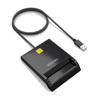 Aisens lector de tarjeta inteligente dni usb-c, negro