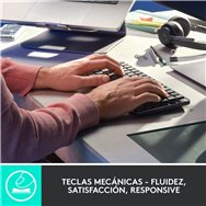 Logitech mx mini mechanical teclado rf wireless + bluetooth qwerty internacional de ee.uu. grafito, gris