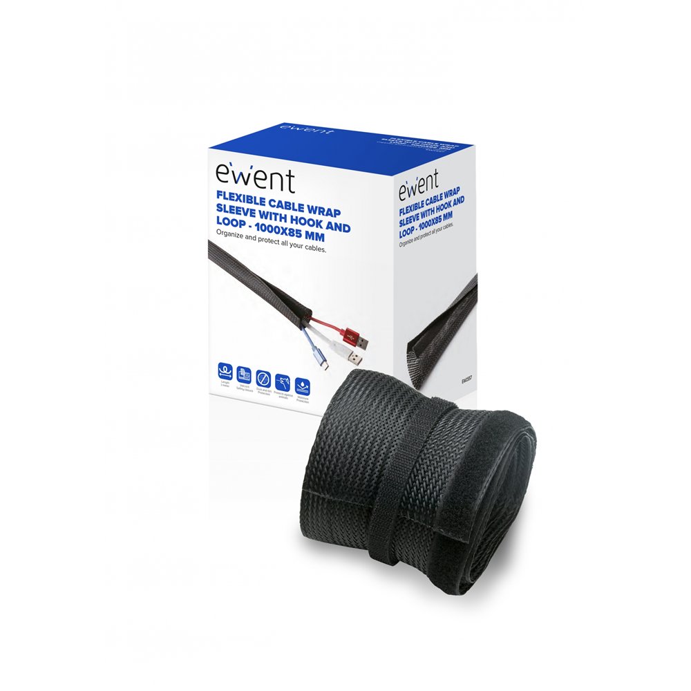 Ewent ew1557 organizador de cables universal pasacables negro 1 pieza(s)