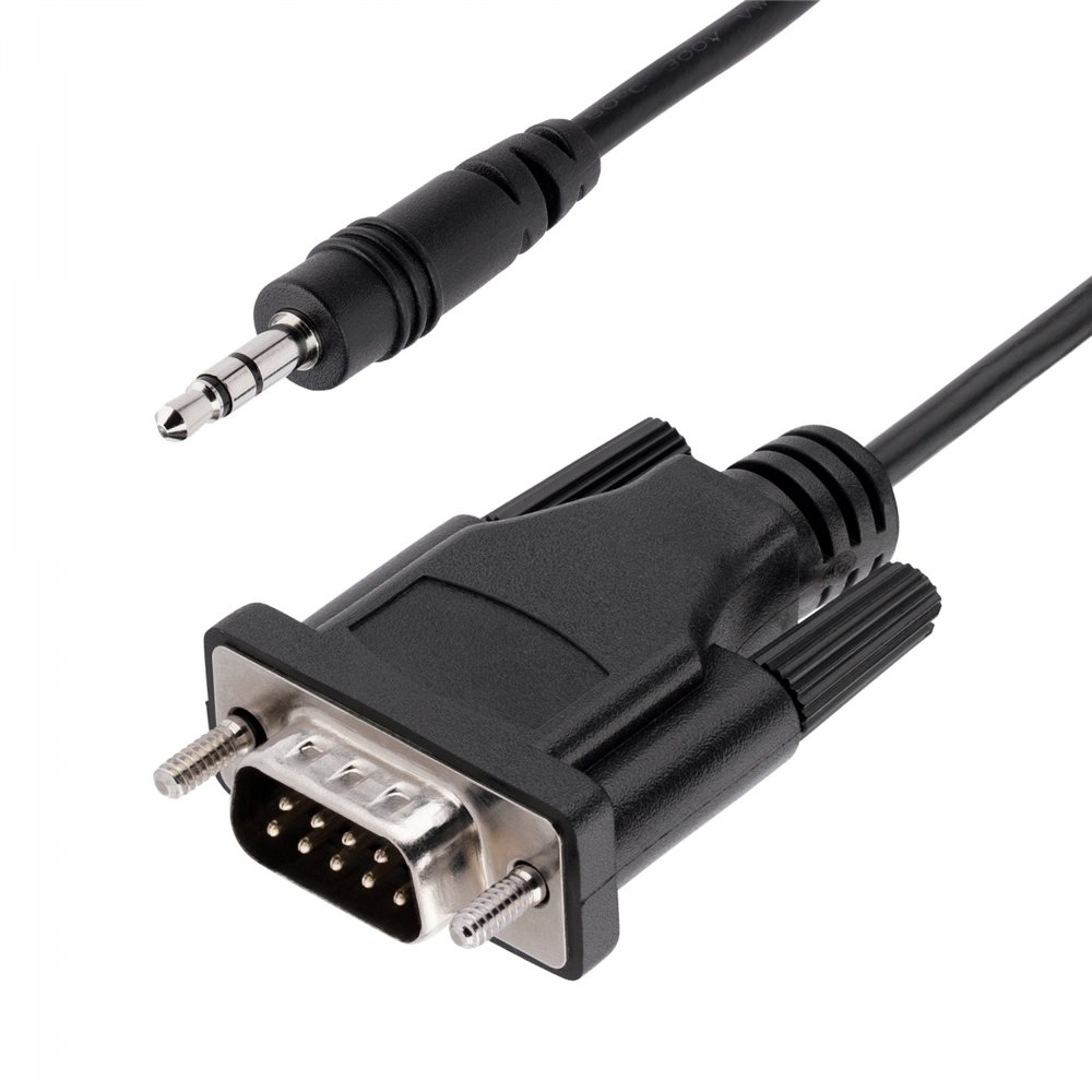 startech.com cable de 1m serie db9 a 3,5mm para la configuración de dispositivos serie - cable rs232 db9 macho a 3,5 mm para cal