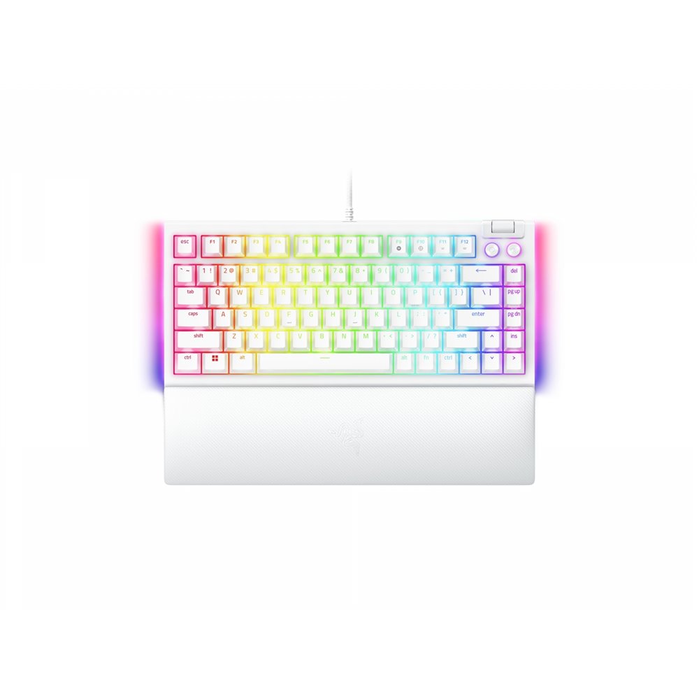 Razer blackwidow v4 75 teclado usb qwerty inglés de ee uu blanco