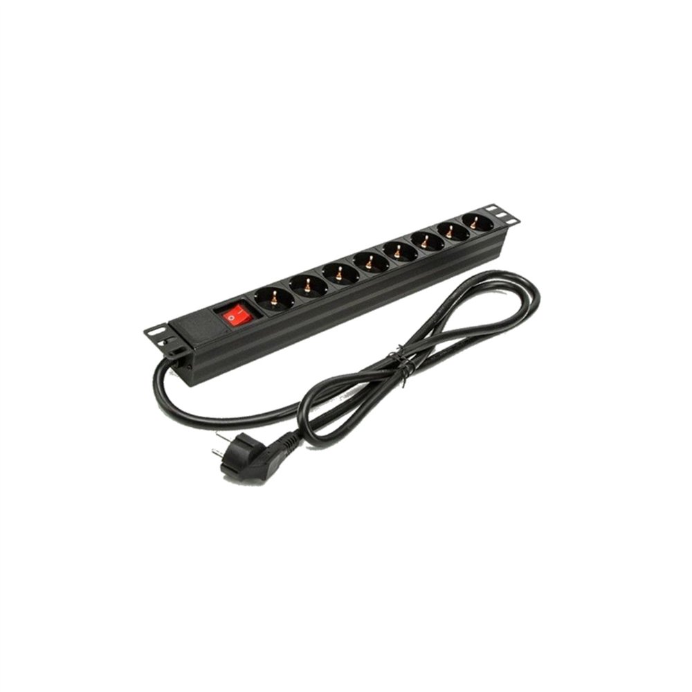Phasak regleta 19" 8 tomas con interruptor 1.5 m - bns 1518