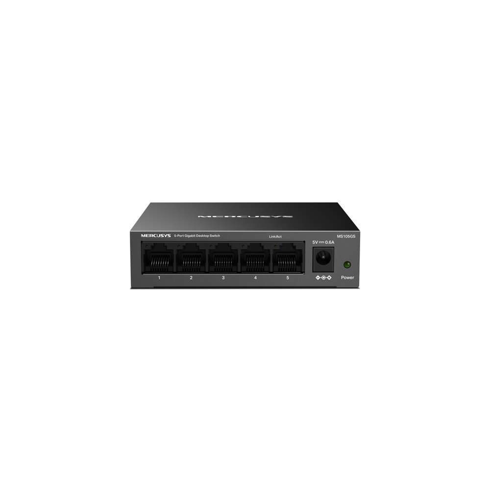 Mercusys ms105gs switch no administrado gigabit ethernet (10/100/1000) negro
