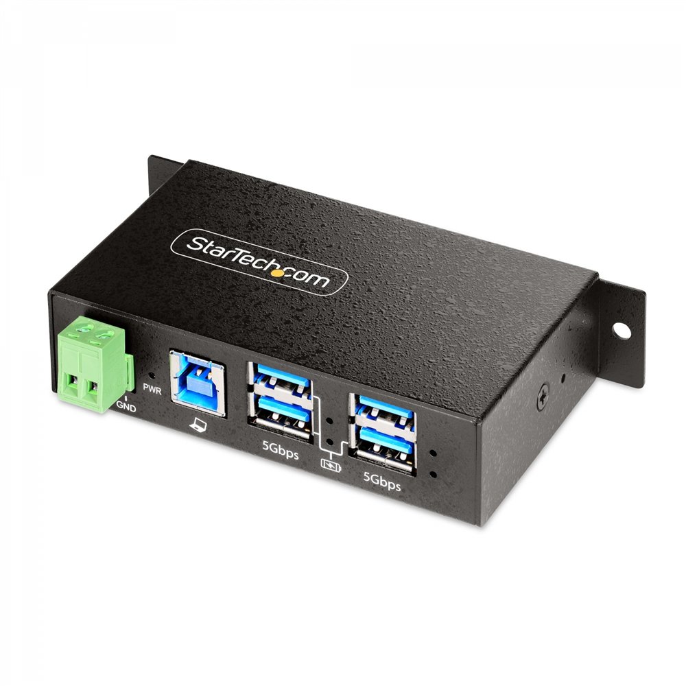 Startech.com hub usb industrial de 4 puertos gestionado - servicio pesado - caja de metal - protecciã³n esd y sobretensiã³n - mo