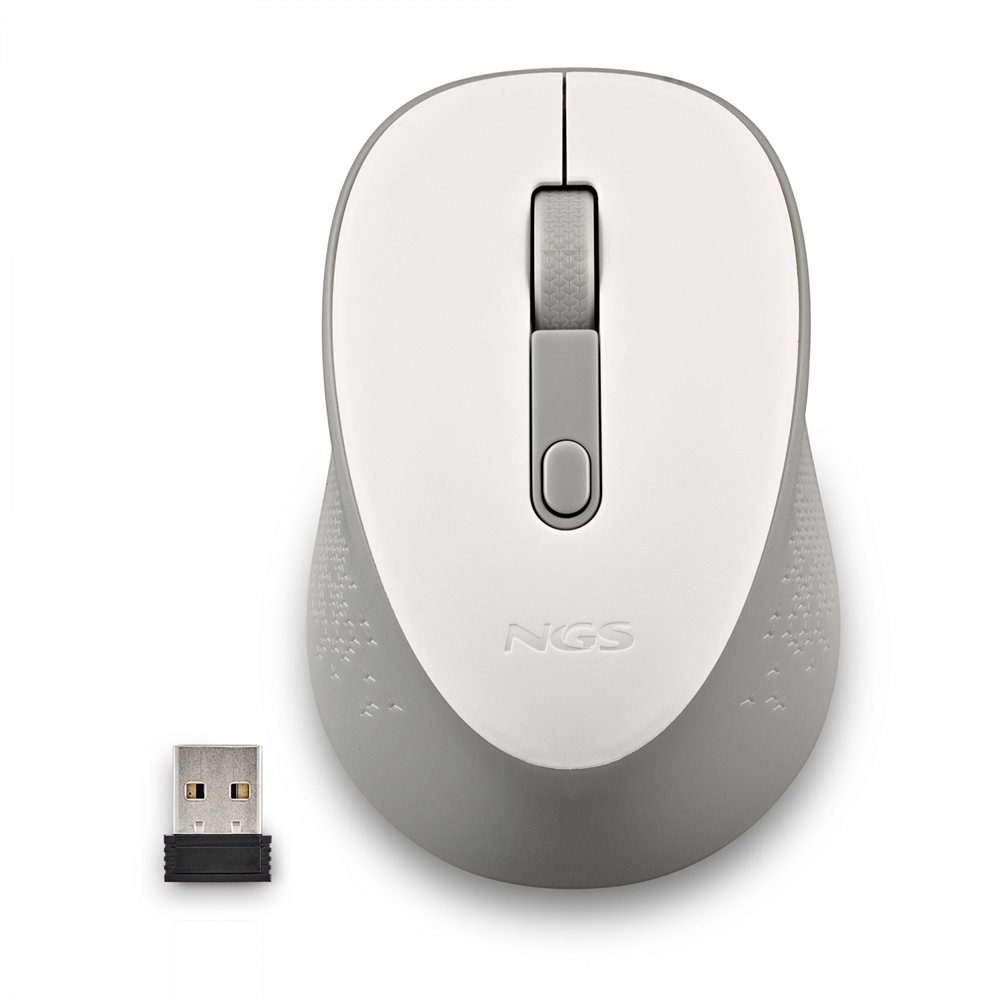 ngs dew ratón ambidextro rf inalámbrico í?ptico 1600 dpi