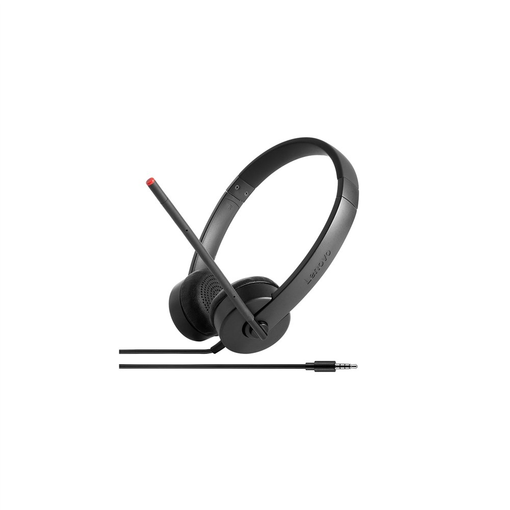 Lenovo stereo analog auriculares alã¡mbrico diadema oficina/centro de llamadas negro