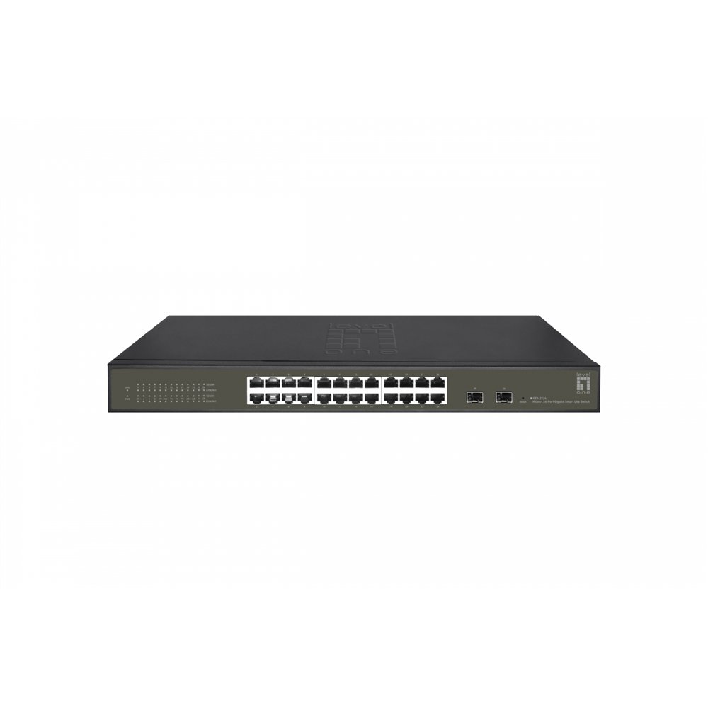 Levelone ges-2126 switch gestionado l2 gigabit ethernet (10/100/1000) negro