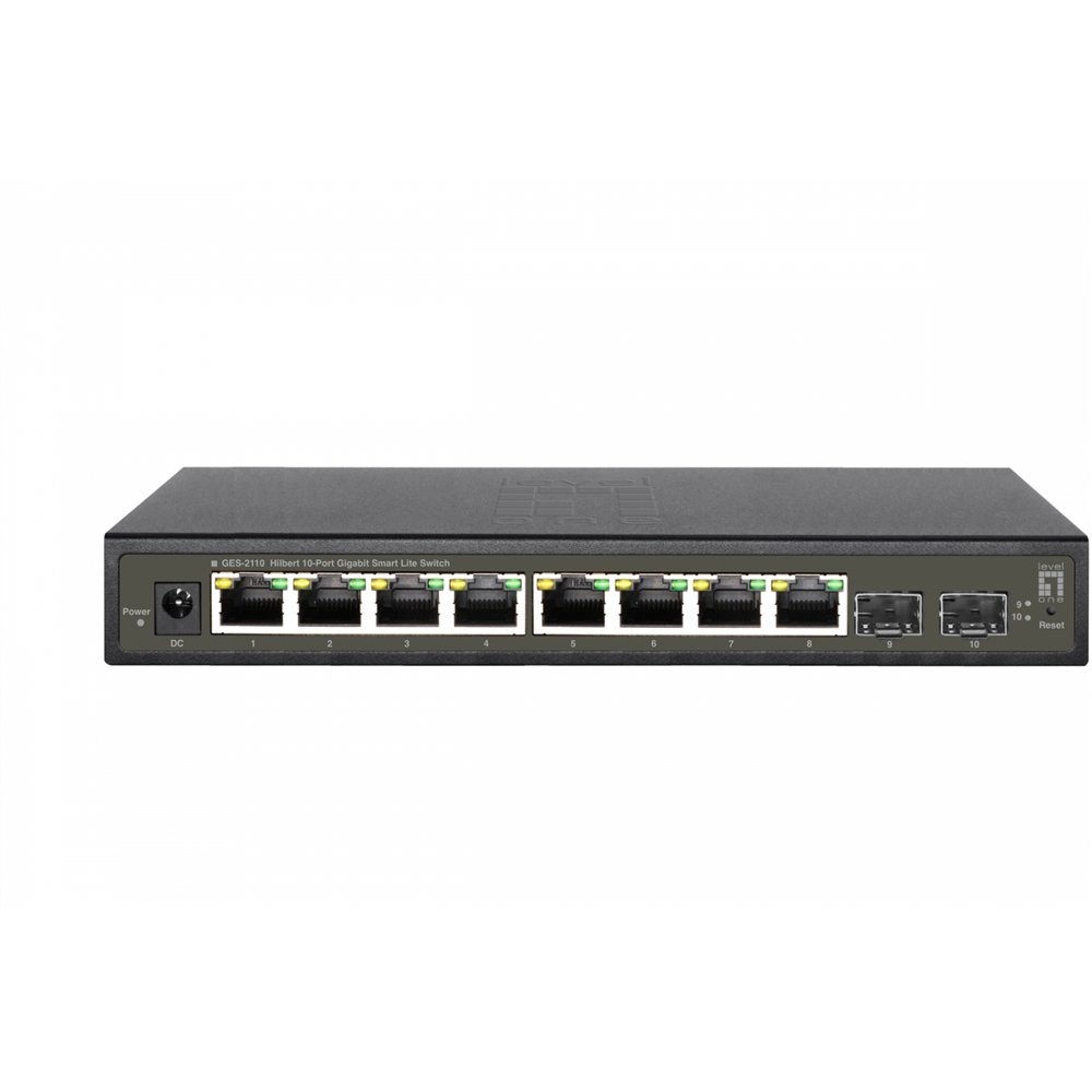 levelone ges-2110 switch gestionado l2 gigabit ethernet (10/100/1000) negro