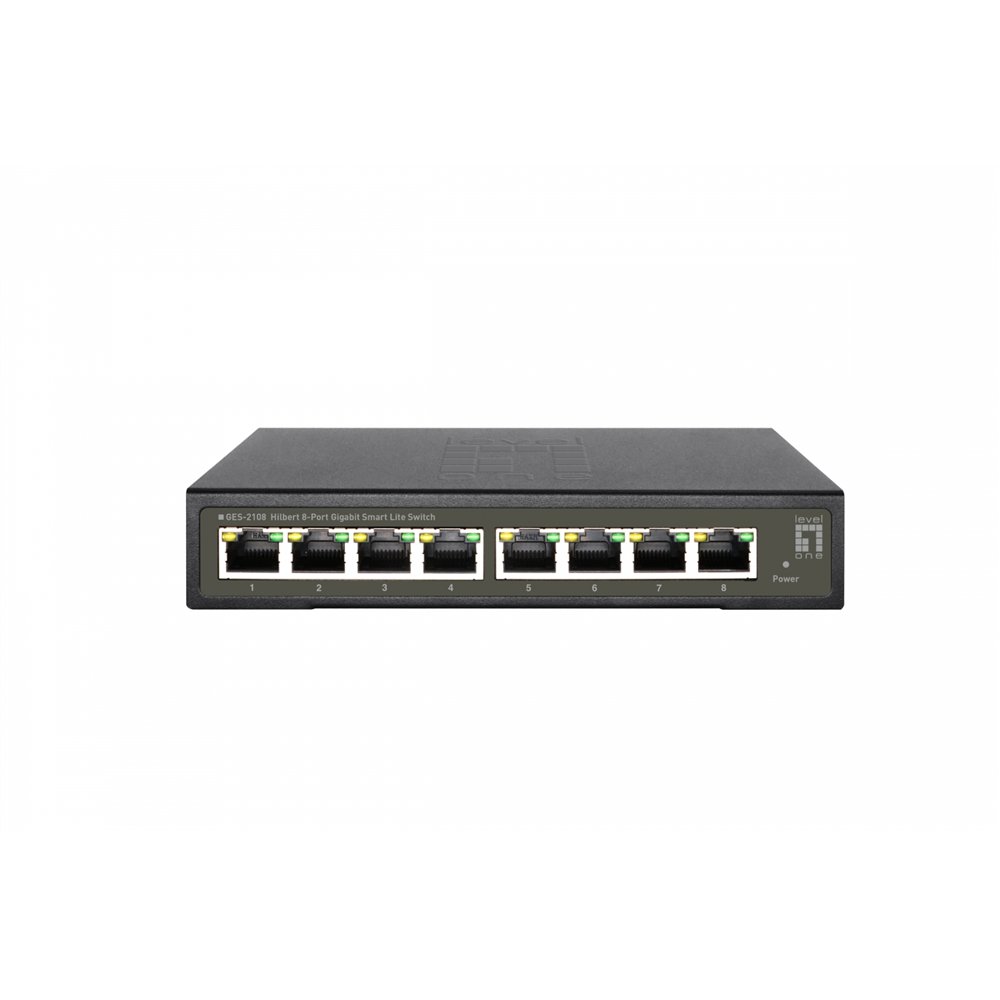 Levelone ges-2108 switch gestionado l2 gigabit ethernet (10/100/1000) negro