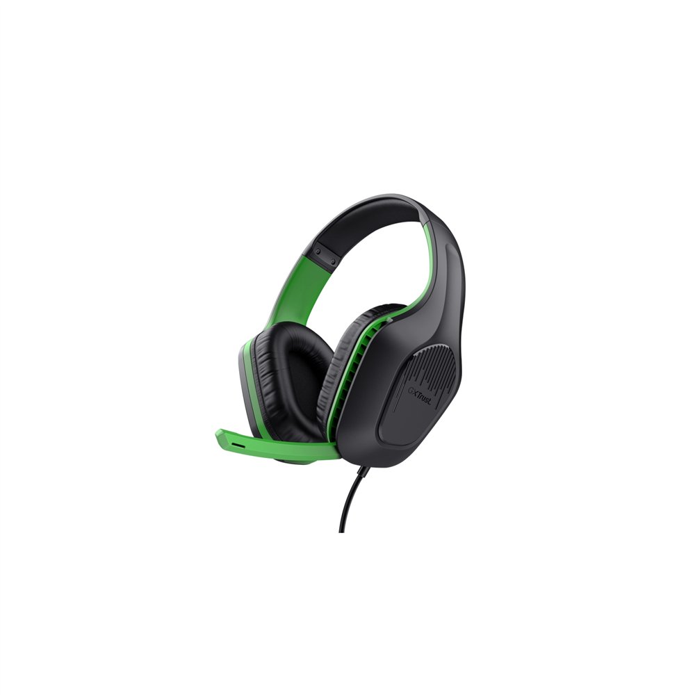 Trust gxt 415x zirox auriculares alã¡mbrico diadema juego negro, verde