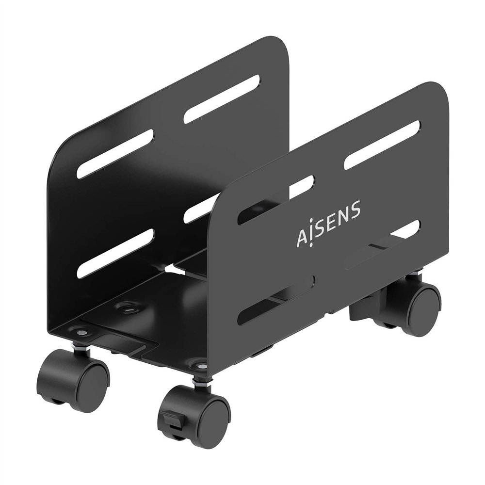 Aisens soporte metã¡lico ajustable de suelo para cpu, negro