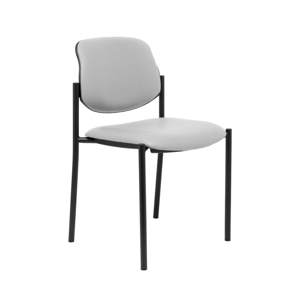 Piqueras y crespo silla fija styl similpiel gris chasis negro