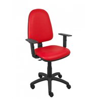 Piqueras y crespo silla ayna similpiel rojo brazos regulables