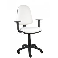 piqueras y crespo silla ayna similpiel blanco brazos regulables