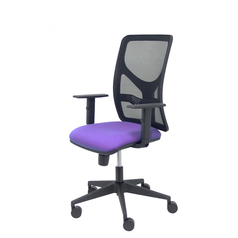 Piqueras y crespo silla motilla malla negra asiento bali lila brazo regulable