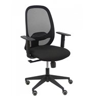 piqueras y crespo silla cilanco negra malla negra asiento bali negro brazo regulable.