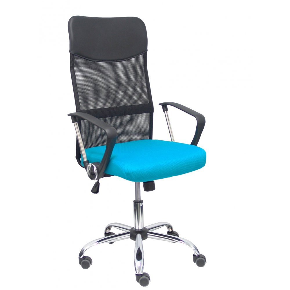 Piqueras y crespo silla gontar respaldo malla negro asiento turquesa
